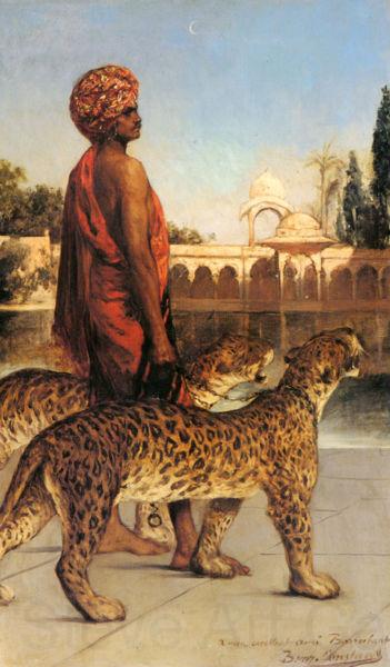 Jean-Joseph Benjamin-Constant Palace Guard with Two Leopards France oil painting art